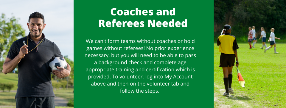 Coaches & Referees needed for Spring!