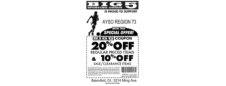 Gear Up for the Soccer Season with Big 5 Coupons! Expires 10/31/25